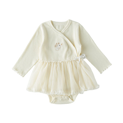 Oak Family Baby Girls' Long Sleeve Mesh Dress