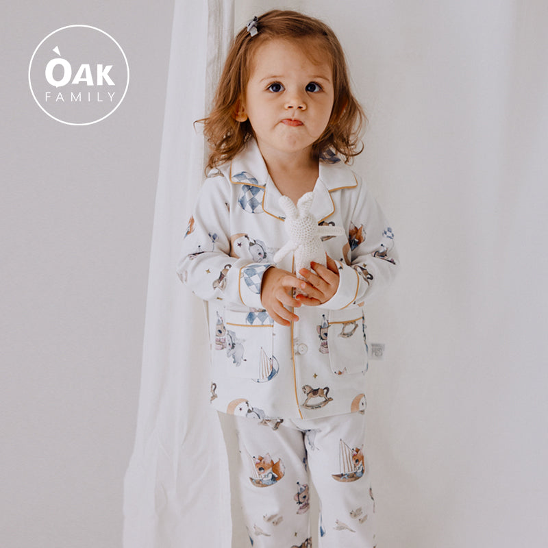 OAKFAMILY Children's Suit Collar Loungewear