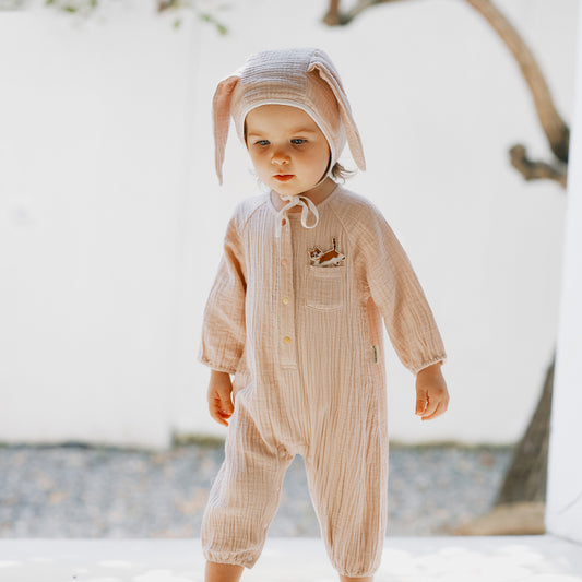 OAK FAMILY autumn long-sleeved jumpsuit for newborn babies