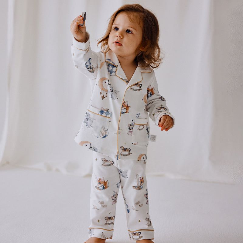 OAKFAMILY Children's Suit Collar Loungewear