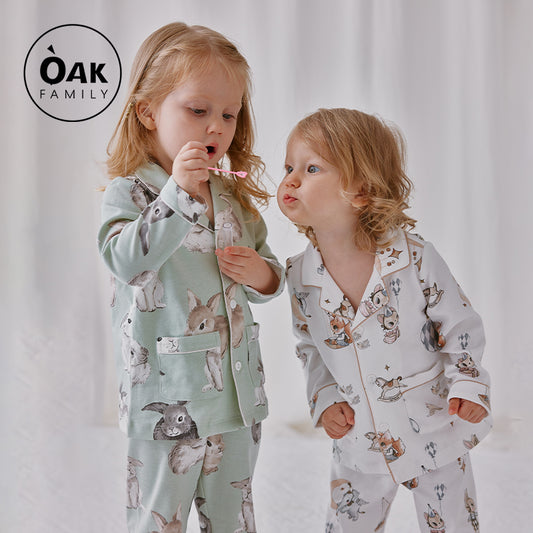 OAKFAMILY Children's Suit Collar Loungewear