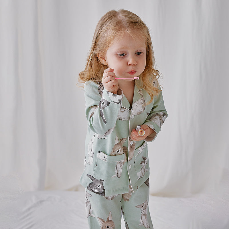 OAKFAMILY Children's Suit Collar Loungewear